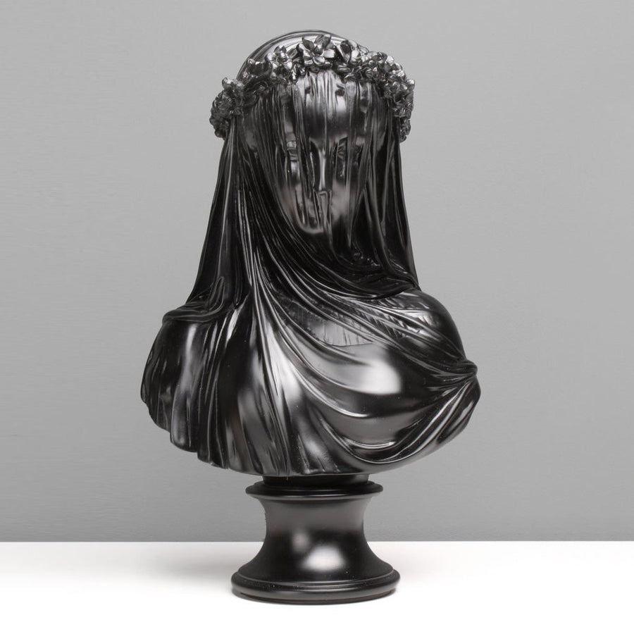 Verschleierte Dame Büste (Schwarz)