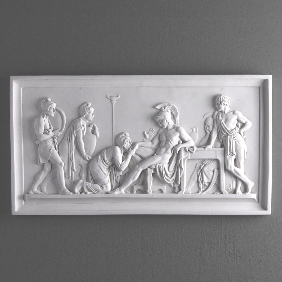Relief Priamos bittet Achilles