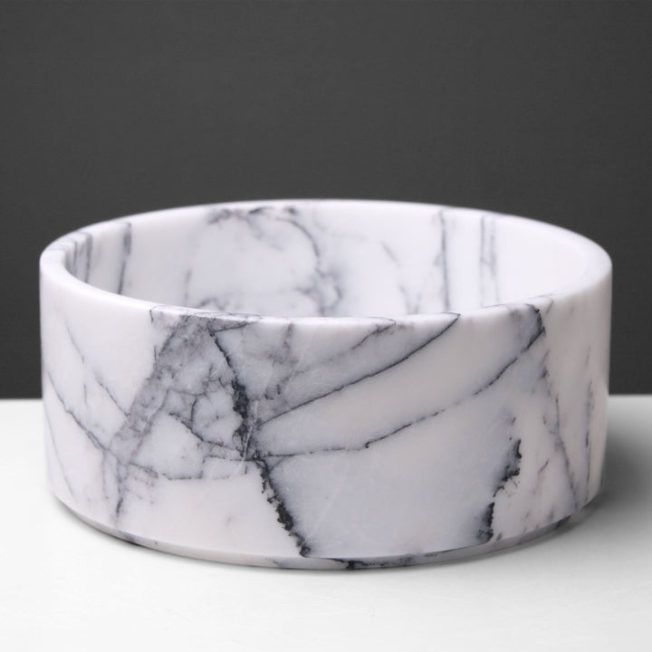 Weisse Marmor Obstschale