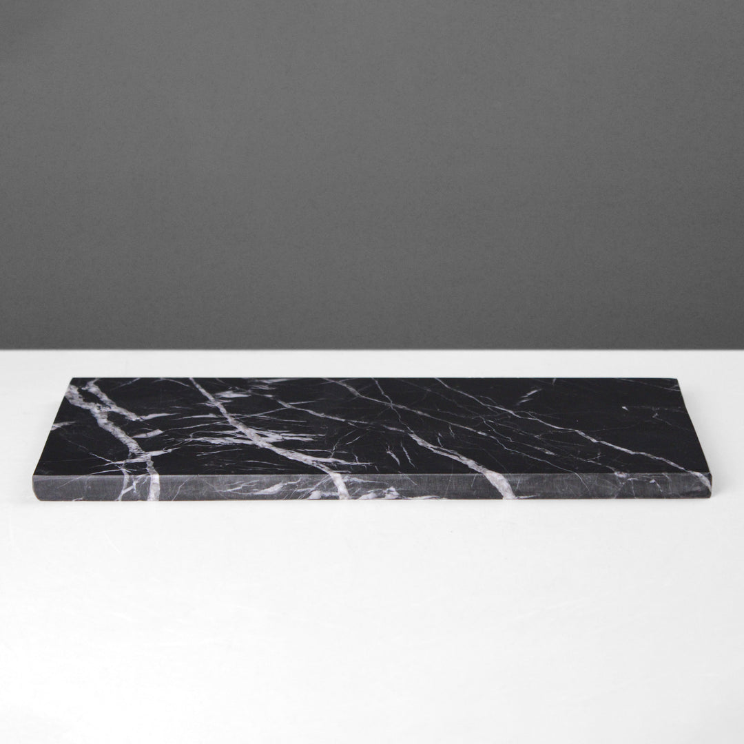 Schwarzes Marmor Tablett