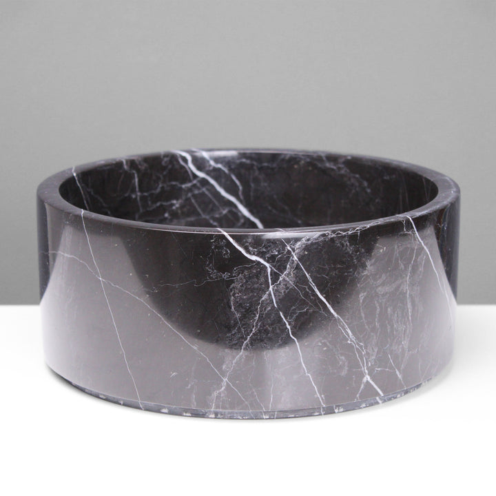 Schwarze Marmor Obstschale