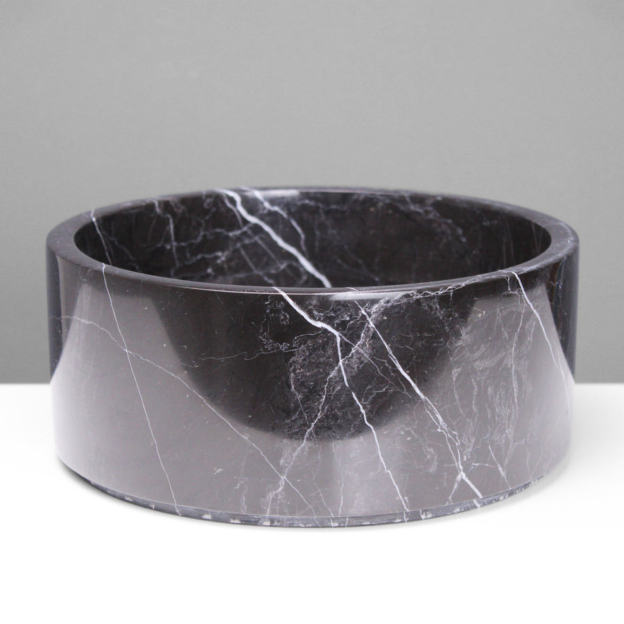 Schwarze Marmor Obstschale