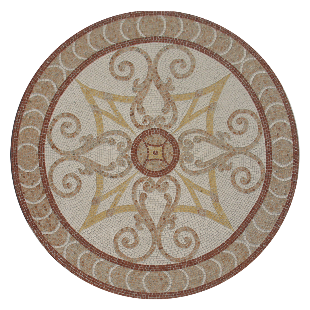 Akanthus Geometrisch Marmor-Mosaik