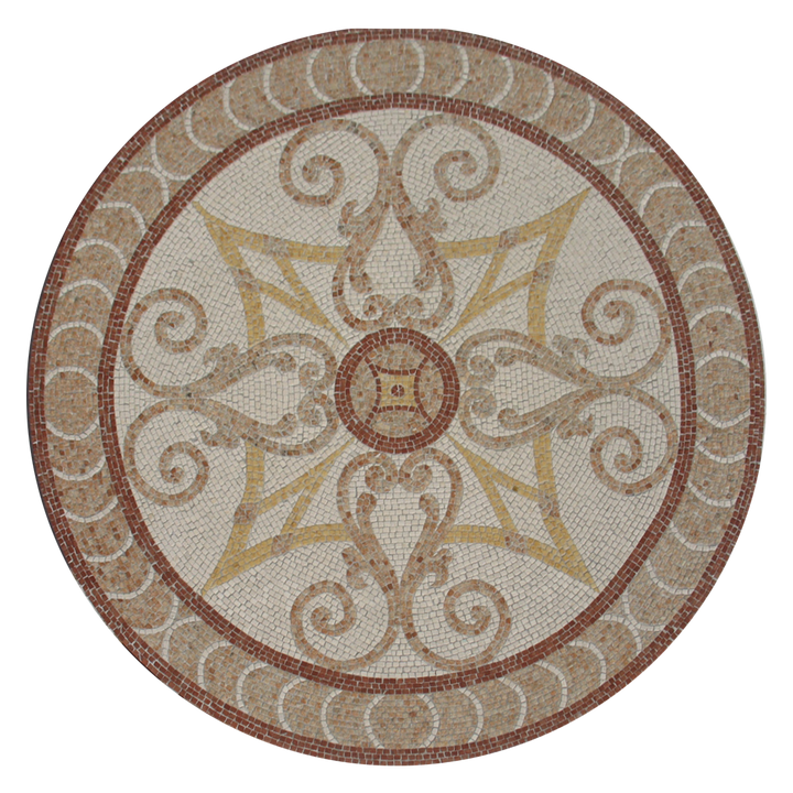 Akanthus Geometrisch Marmor-Mosaik