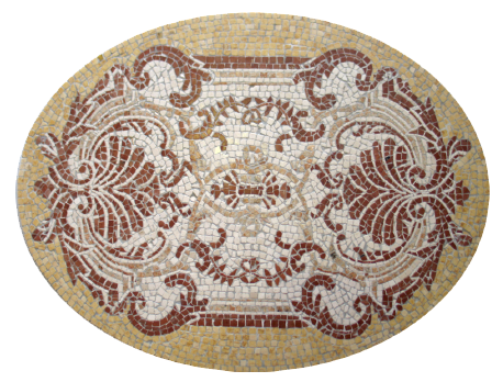 Akanthus Oval Marmor-Mosaik