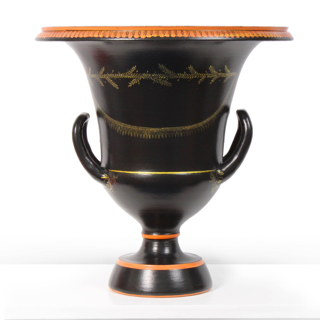 Antiker griechischer schwarzer Krater