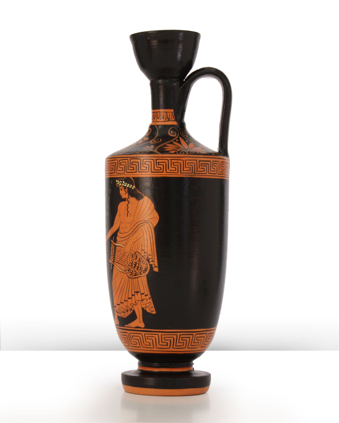 Antike griechische rotfigurige Lekythos Vase mit Artemis und Apollon