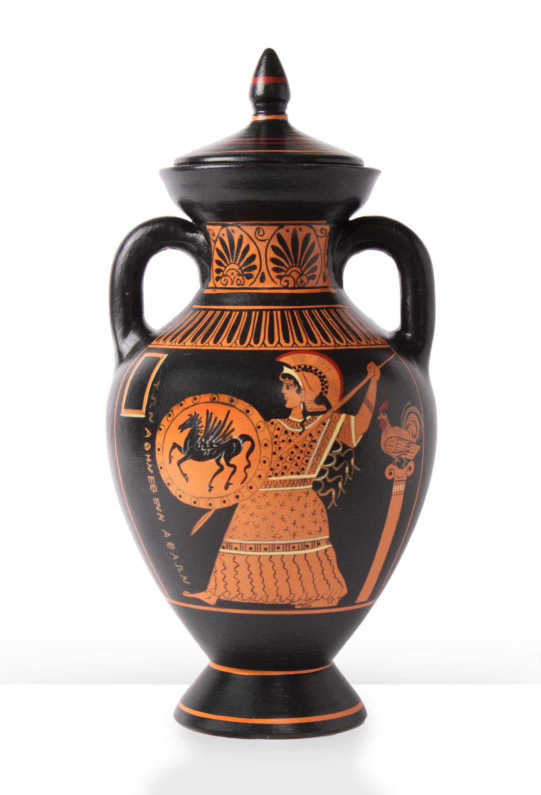 Antike griechische rotfigurige panathenaeische Amphore mit Athena