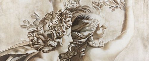 Apollon und Daphne Fresko Gemälde
