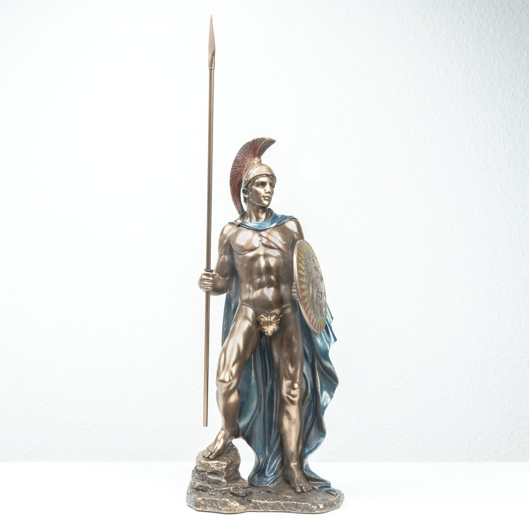 Ares Griechischer Kriegsgott (Bronzierte Skulptur aus Kunstharz)