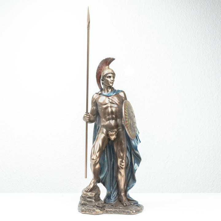 Ares Griechischer Kriegsgott (Bronzierte Skulptur aus Kunstharz)