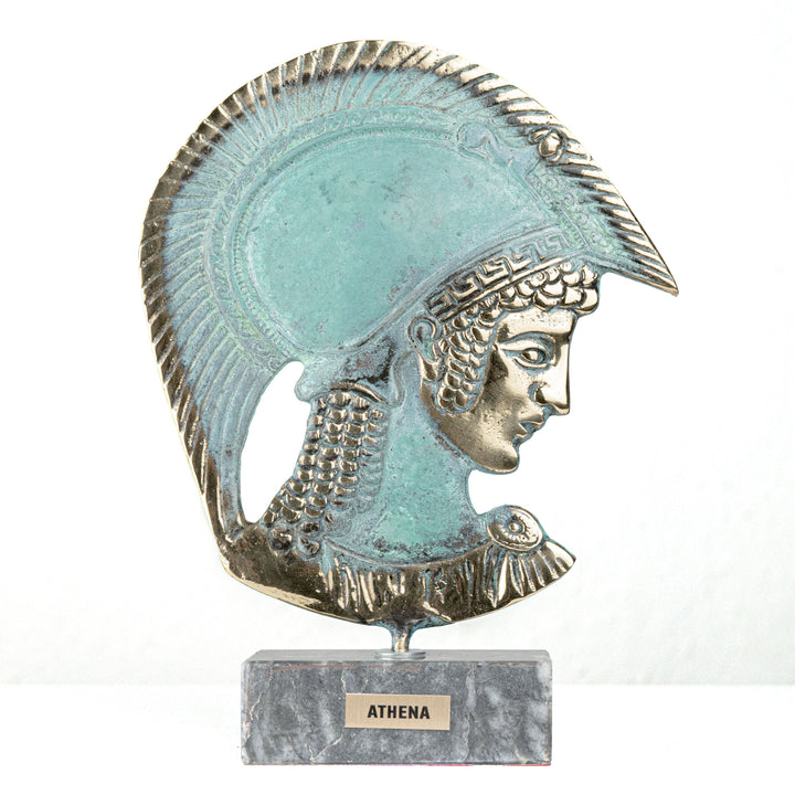 Athene Buste (Messing Skulptur)