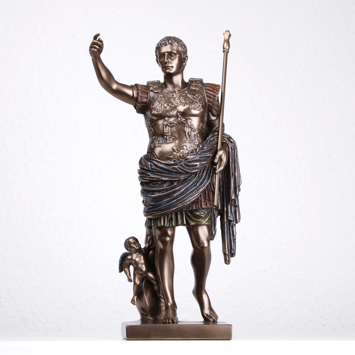 Augustus von Prima Porta (Bronzierte Skulptur aus Kunstharz)