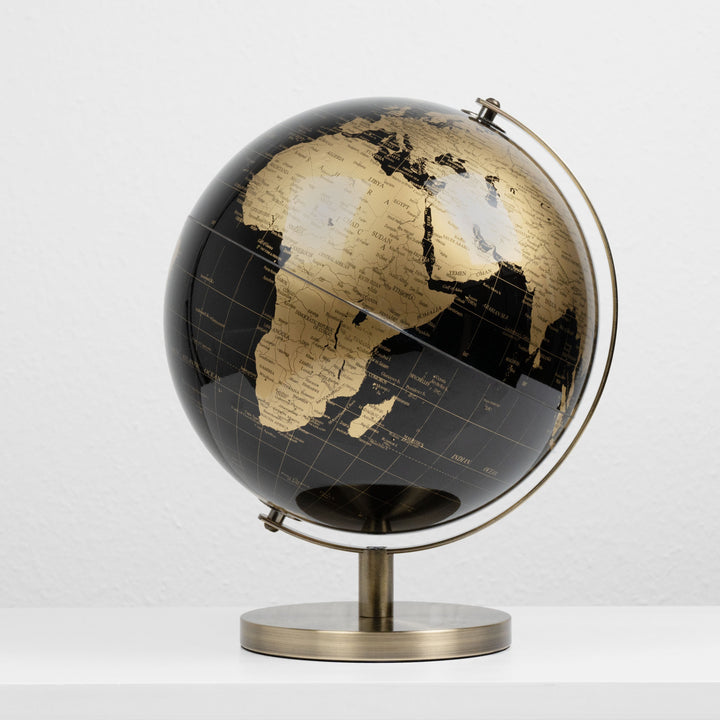 Bronze & Schwarzer Globus (Moderne Dekoration)