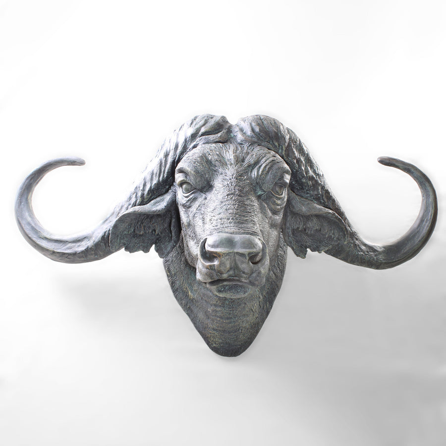 Büffelkopf Statue (Tierische Wandskulptur)