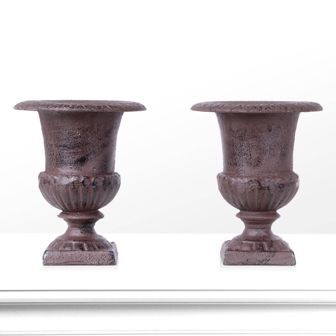 Garten-Vase aus Gusseisen (2er-Set)