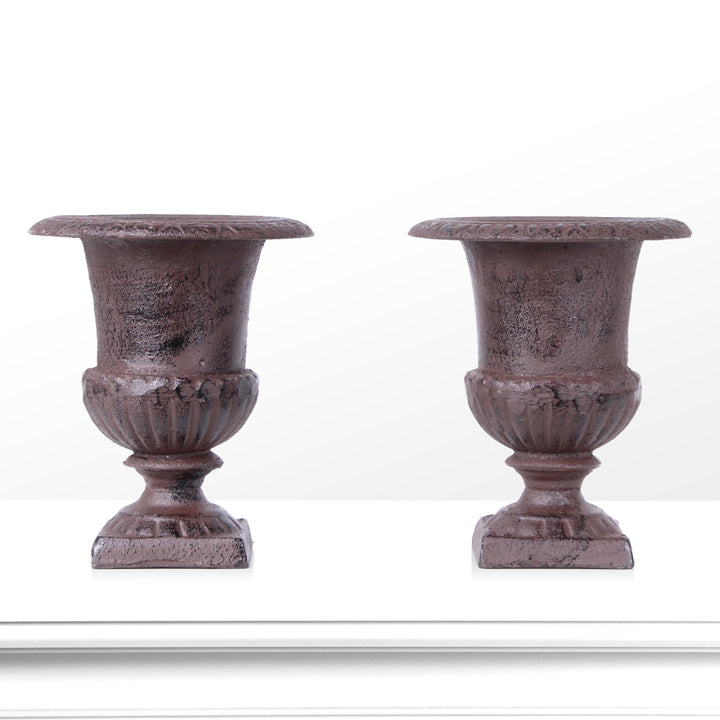 Garten-Vase aus Gusseisen (2er-Set)