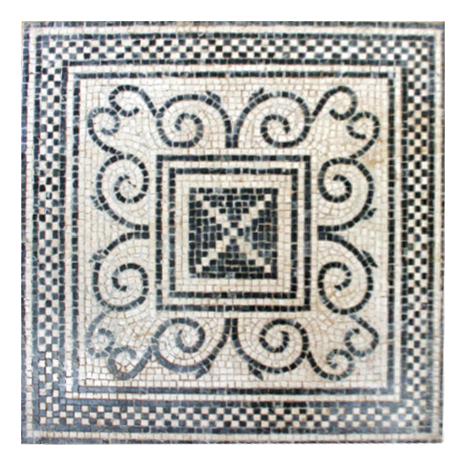 Schach Schwarz Wand Marmor-Mosaik