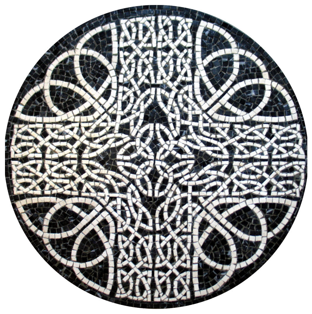 Kreis Geometrisch Schwarz Marmor-Mosaik
