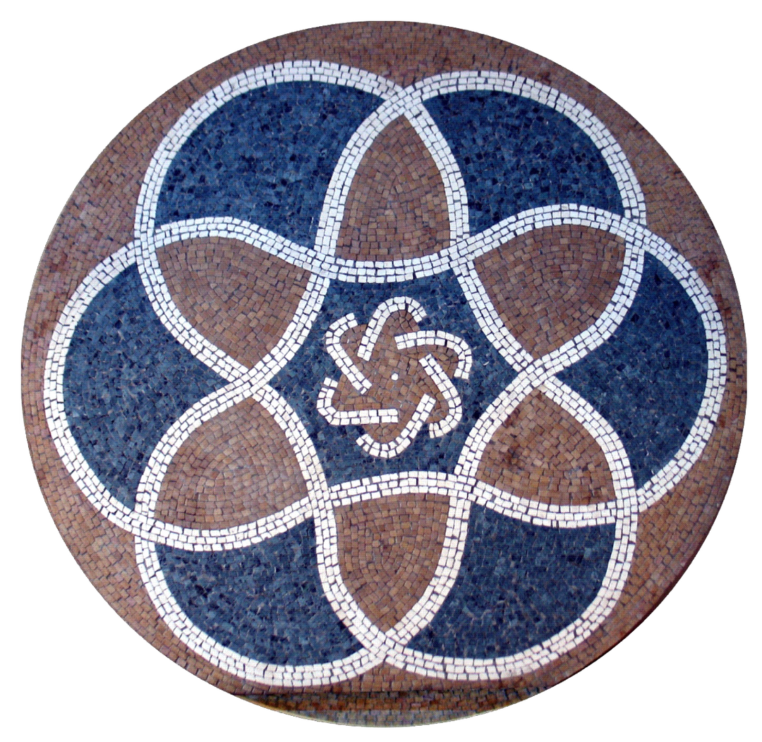Kreis Geometrisch Marmor-Mosaik