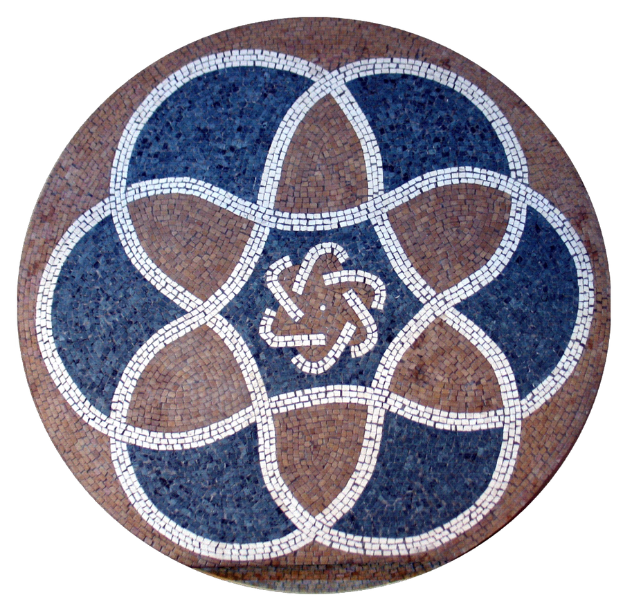 Kreis Geometrisch Marmor-Mosaik