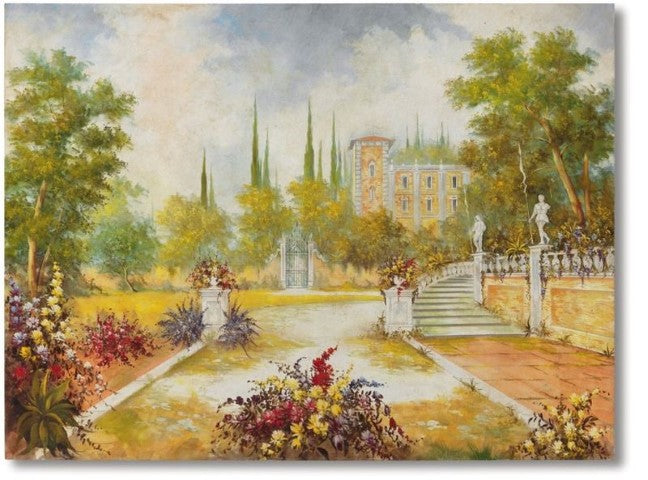 Klassischer Garten Fresko Gemälde