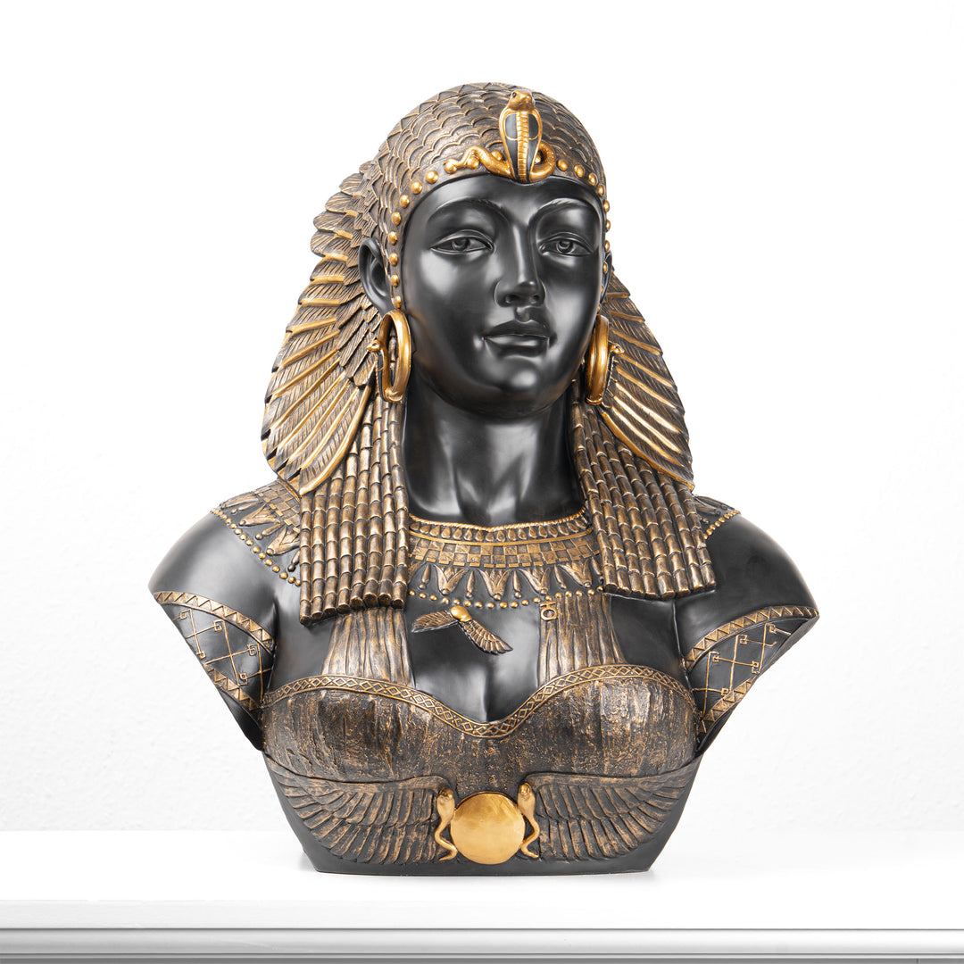 Kleopatra Büste – Königin von Aegypten (Schwarz und Gold)