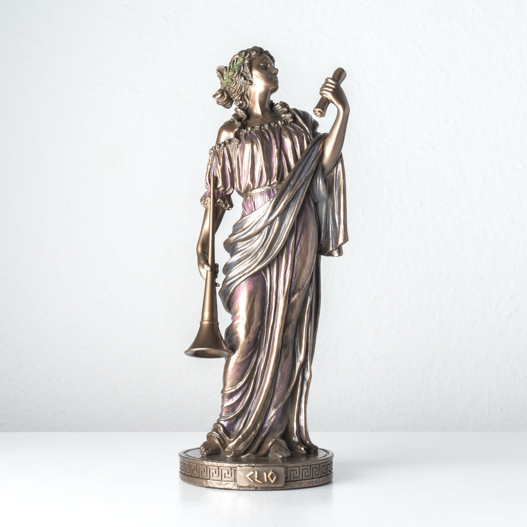 Clio Muse der Geschichte Skulptur (Kaltguss-Bronze)