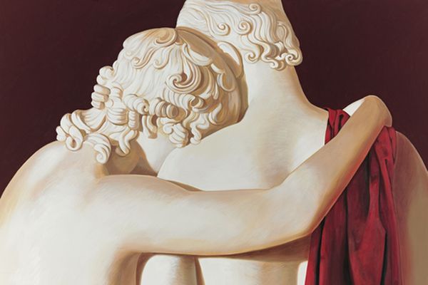Amor und Psyche von hinten Fresko Gemälde