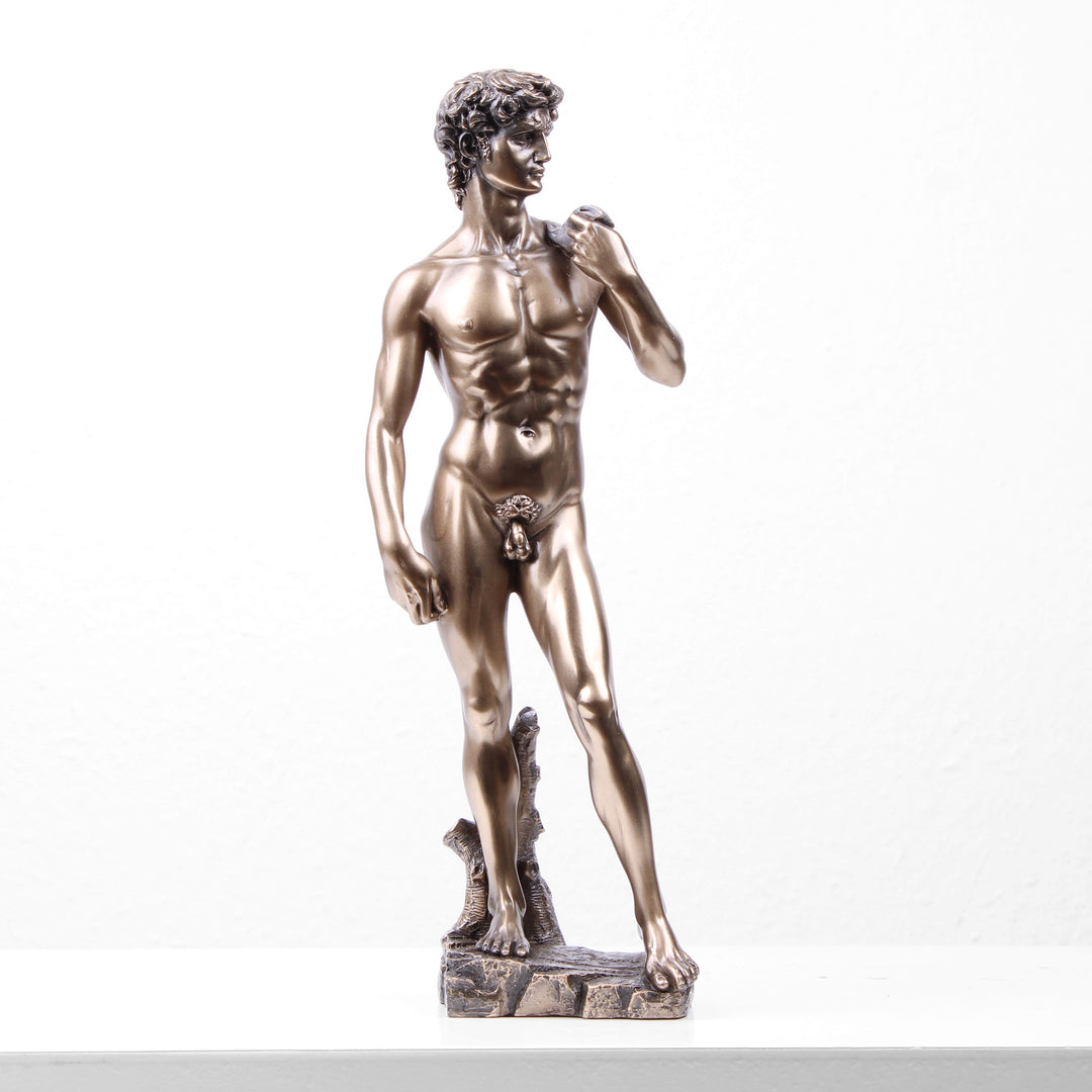 David von Michelangelo (Bronzierte Skulptur aus Kunstharz)