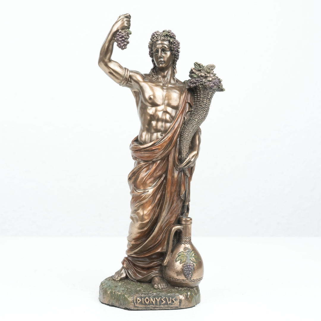 Dionysos Statue Griechischer Gott des Weines (Kaltguss-Bronze Skulptur)