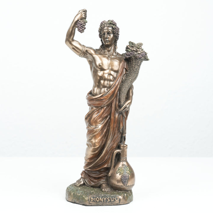 Dionysos Statue Griechischer Gott des Weines (Kaltguss-Bronze Skulptur)