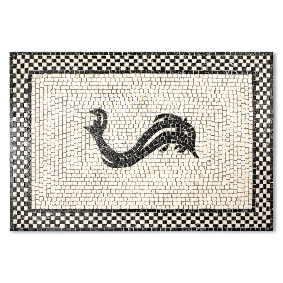 Delphin Marmor-Mosaik