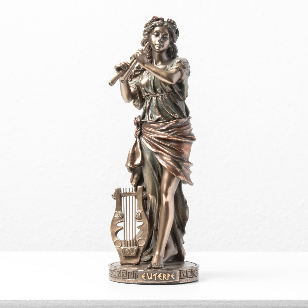 Euterpe Muse der Musik Skulptur (Kaltguss-Bronze)