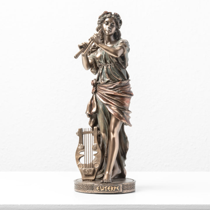 Euterpe Muse der Musik Skulptur (Kaltguss-Bronze)
