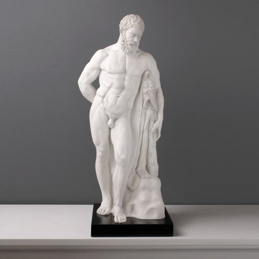 Farnese Herkules Statue (mit schwarzem Sockel)