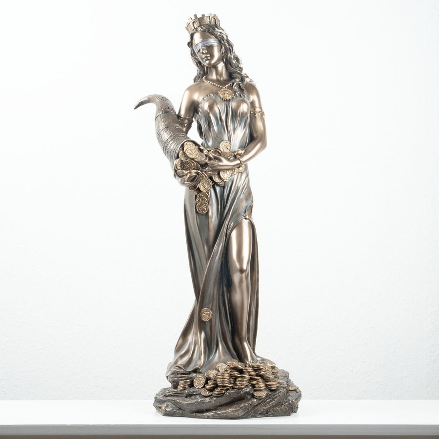 Fortuna Statue Griechische Goettin des Gluecks (Kaltguss-Bronze Skulptur)