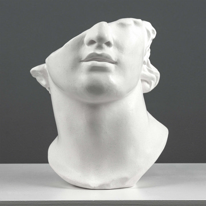 Apollo Bustenfragment Skulptur – Inspiriert vom Kolossalen Kopf eines Jünglings