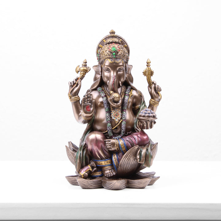 Ganesha Indischer Gott Statue (Kaltguss-Bronze Skulptur)