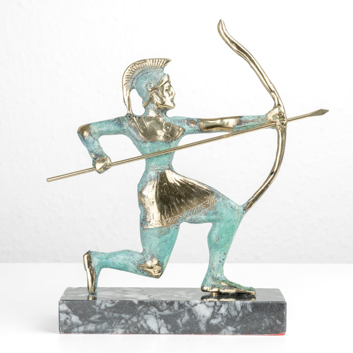 Griechischer Bogenschütze Statue — Krieger mit Bogen (Messingskulptur)