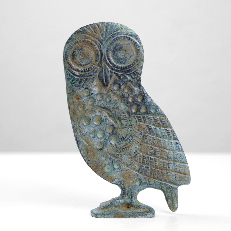 Griechische Eulen Skulptur (Bronze)