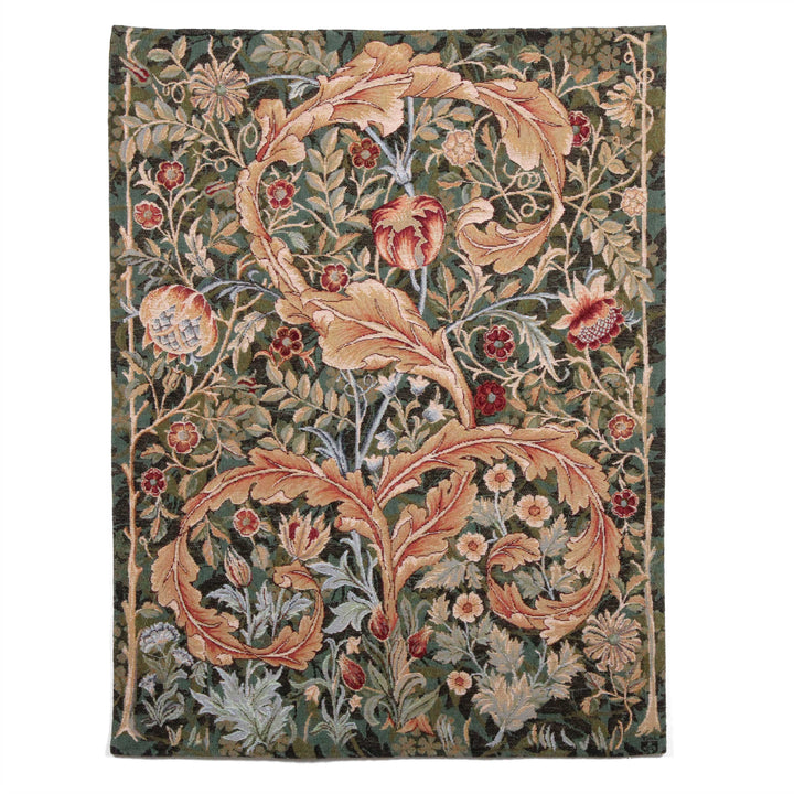 Grüner Akanthus – Gobelin Wandteppich (Jacquard gewebt)