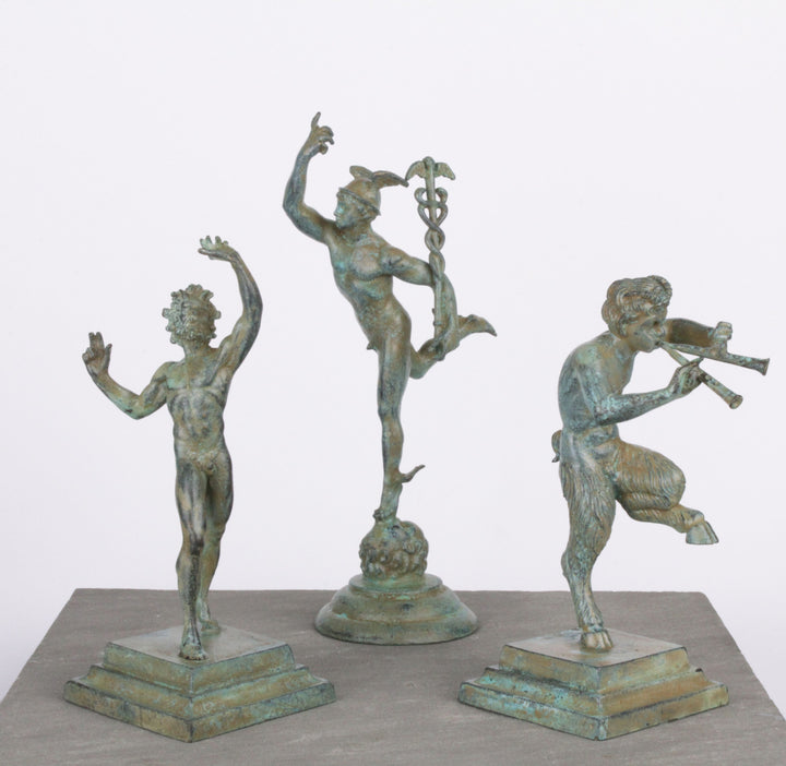 Giambologna Merkur Figur (Grüne Bronze)