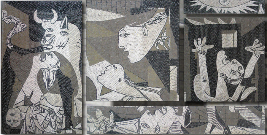 Guernica Zeitgenössisches Marmor-Mosaik (Picasso)