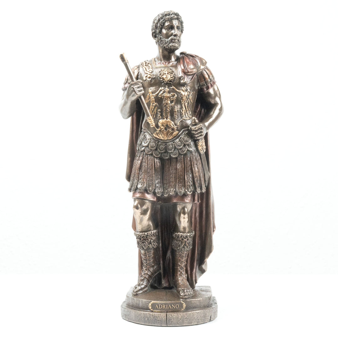 Hadrian Römischer Kaiser (Bronzierte Skulptur aus Kunstharz)