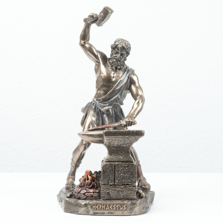 Hephaistos Griechischer Gott (Bronzierte Skulptur aus Kunstharz)