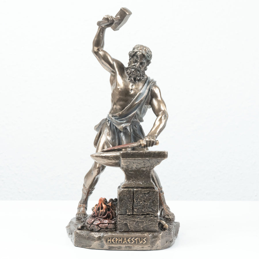 Hephaistos Griechischer Gott (Bronzierte Skulptur aus Kunstharz)