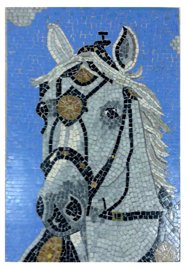 Pferd Marmor-Mosaik