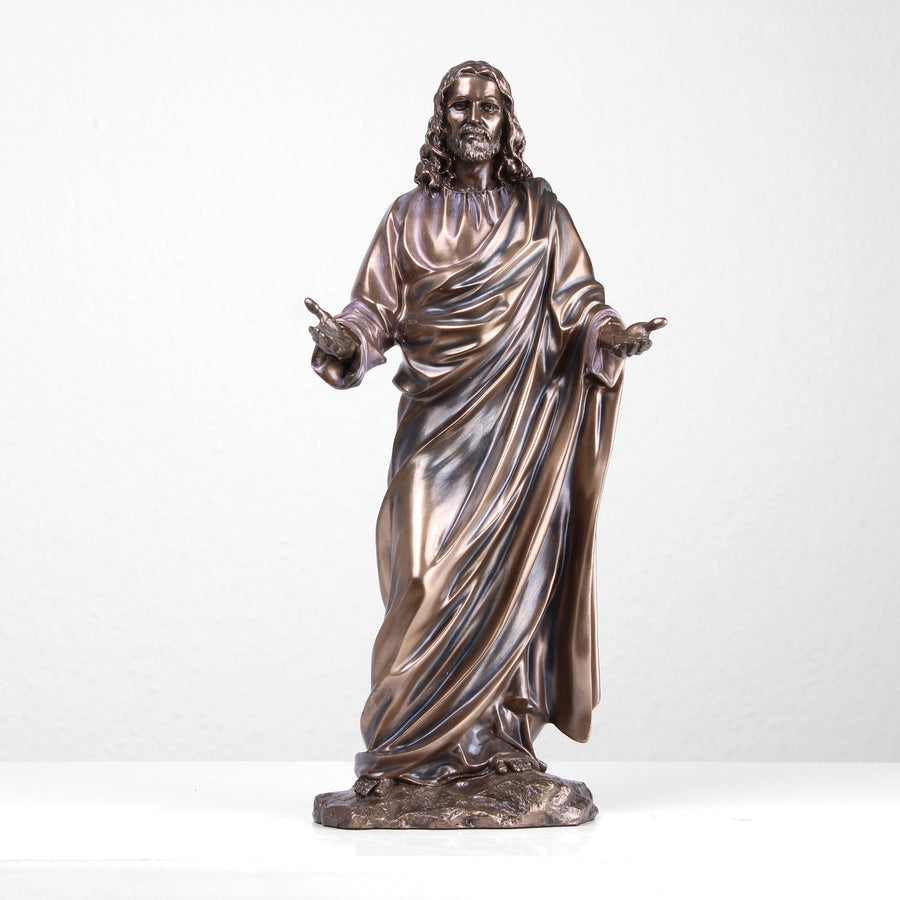 Jesus Christus (Bronzierte Skulptur aus Kunstharz)
