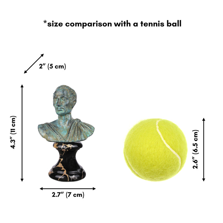 Julius Caesar Büste (Grüne Bronze)